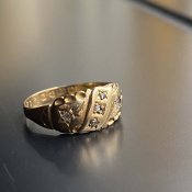 c.1902 - 1903 18K Diamond Glass Ring（1902年 - 1903年 18K ダイヤモンド ガラス リング）