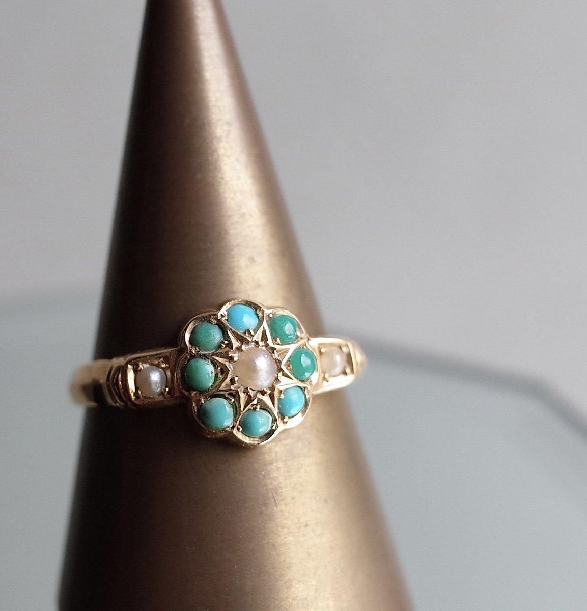 2024年 お歳暮・冬ギフト特集 Turquoise 18K c.1940 - c.1939 Pearl （1939年 Ring Cluste アクセサリー