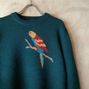 British Hong Kong Vintage Bird Knit（ブリティッシュホンコン ヴィンテージ バード柄 ニット）DEAD STOCK