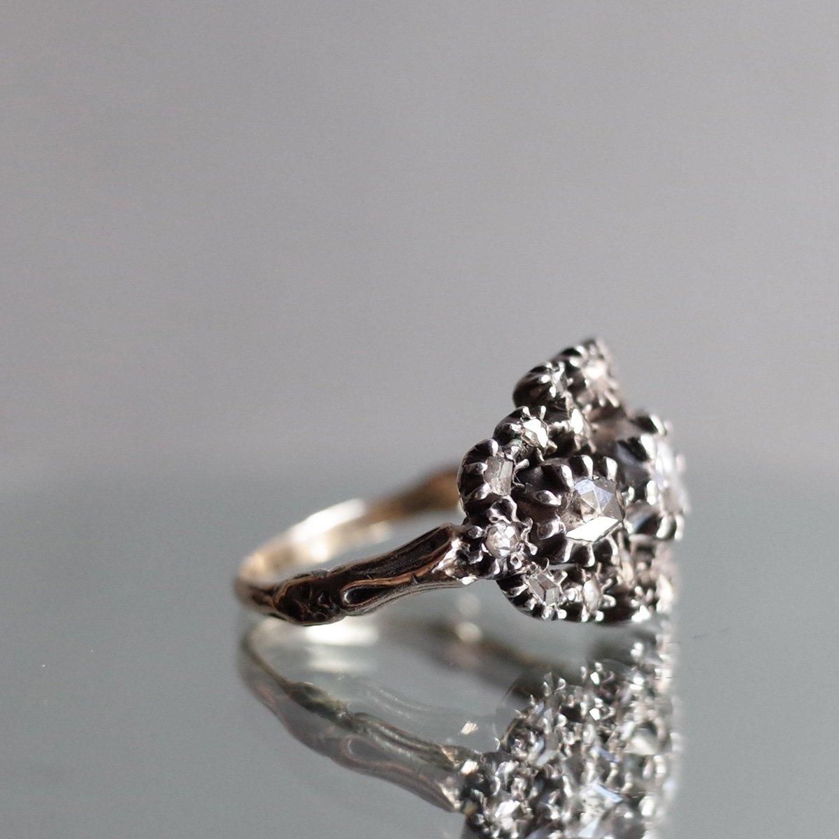ȥꥢ 10 С  󥰡Victorian 10KYG Silver Diamond Ring
