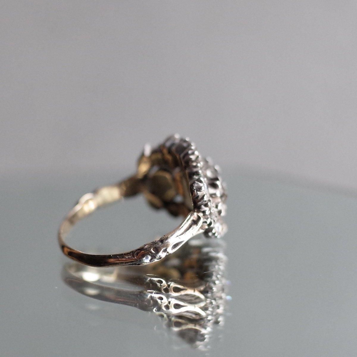 ȥꥢ 10 С  󥰡Victorian 10KYG Silver Diamond Ring