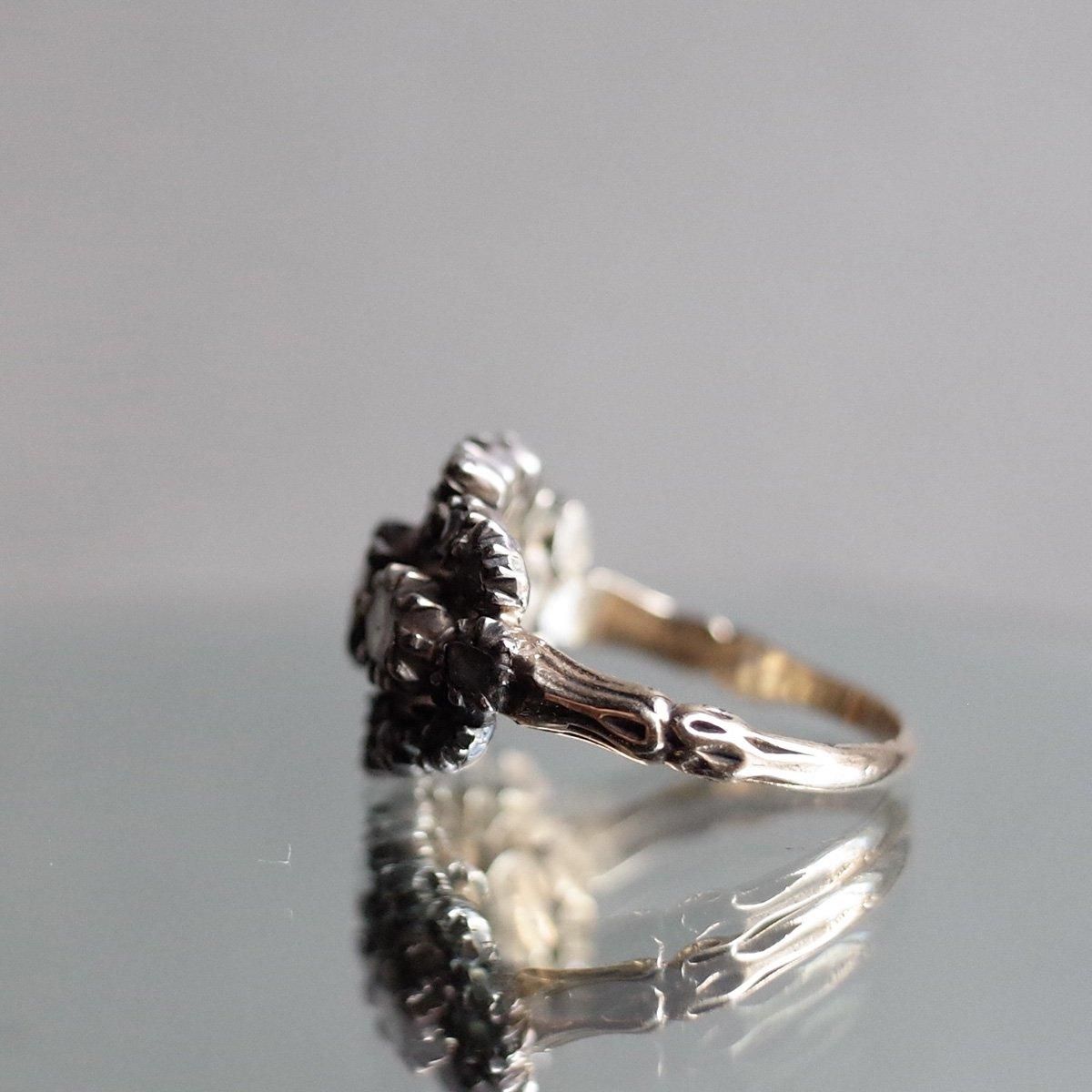 ȥꥢ 10 С  󥰡Victorian 10KYG Silver Diamond Ring