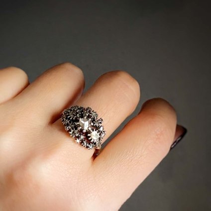 Victorian YG Silver Diamond Ring （ヴィクトリアン ダイヤモンド リング） - JeJe PIANO ONLINE  BOUTIQUE 神戸のアンティーク時計,ジュエリー,ファッション専門店