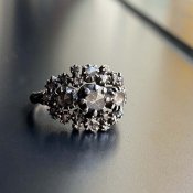 Victorian YG Silver Diamond Ring ʥȥꥢ  󥰡