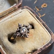 Victorian YG Silver Diamond Leaf Ring （ヴィクトリアン ダイヤモンド リーフ リング）