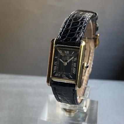 <img class='new_mark_img1' src='https://img.shop-pro.jp/img/new/icons13.gif' style='border:none;display:inline;margin:0px;padding:0px;width:auto;' />Cartier MUST TANK ʥƥ ޥ 󥯡BLACK ROMAN ٥ȡ