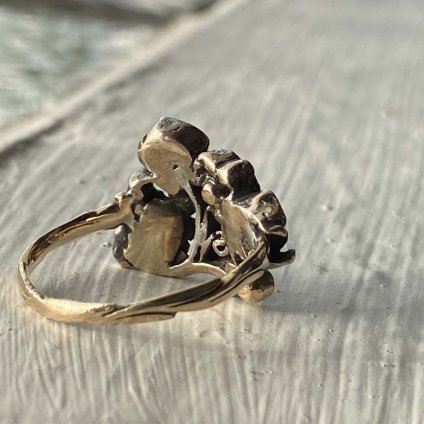 Georgian - Early Victorian YG Silver Giardinetti Ring（ジョージ