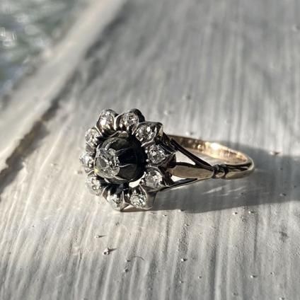 Antique 14K Silver Diamond Cluster Ring ʥƥ 14 С  饹󥰡