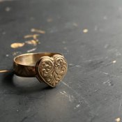 c.1890 9K Heart Locket Ring （1890年 9K ハートロケット リング）