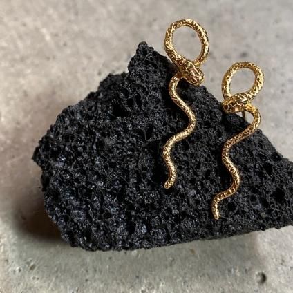 momocreatura Waving Snake Earrings Gold ʥإӥԥ ɡ