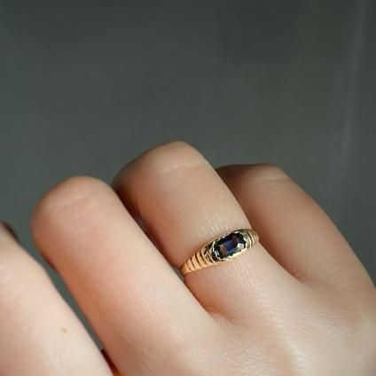 c.1982 9K Bicolor Sapphire Ring（1982年 9金 バイカラー サファイア