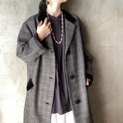 1960's France Vintage Glen Check Coatʥե ơ å ȡ