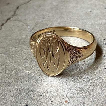 c.1954 Signet Ring 9KYG(1954年製 シグネットリング 9KYG 金 c.1954 Signet Ring 9KYG(1954年製 シグネットリング 9KYG 金