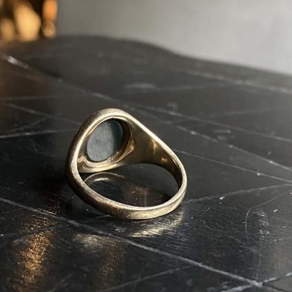 Vintage 9K Bloodstone Signet Ring(ヴィンテージ 9K ブラッド Vintage 9K Bloodstone Signet Ring(ヴィンテージ 9K ブラッド