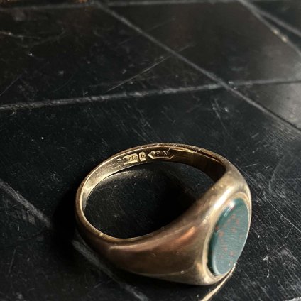 Vintage 9K Bloodstone Signet Ring（ヴィンテージ 9K ブラッド