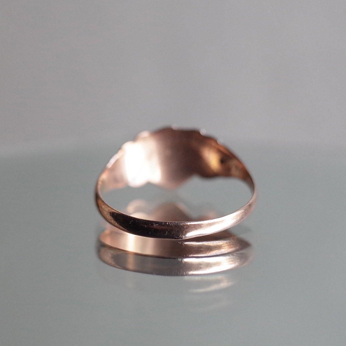 c.1912-13 9KPG Signet Ring（1912-13年 9金ピンクゴールド