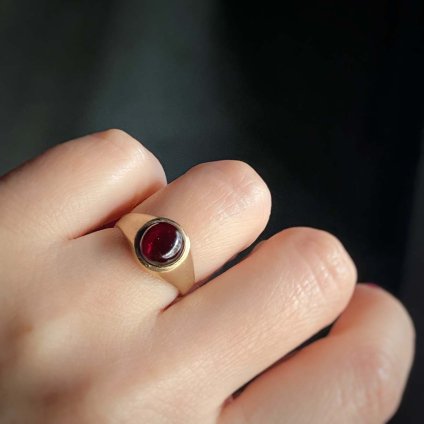 c.1980-81 9K Garnet Signet Ring1980-81ǯ 9 ͥå ͥåȥ󥰡