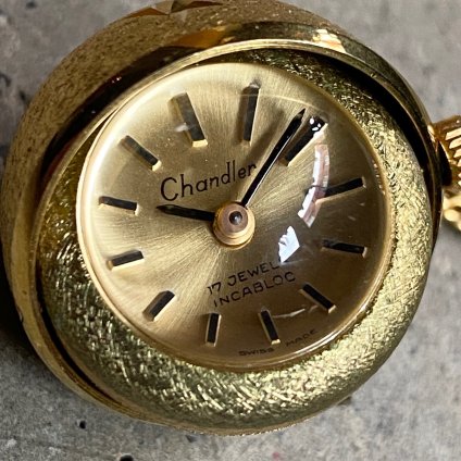 スイス製 Chandler チャンドラー ペンダント ウォッチ 時計