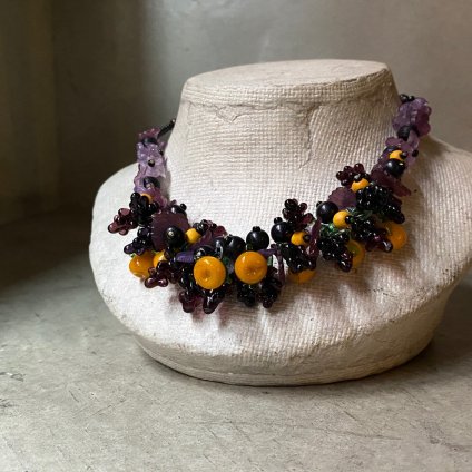  1950's Glass Wood Fruits Necklace（1950年代 ガラス ウッド フルーツネックレス）