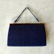 Vintage Blue Violet Beads Bag （ヴィンテージ ブルー ヴァイオレット ビーズバッグ）