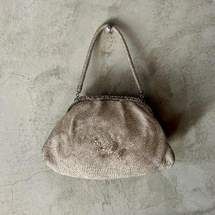 Vintage Silver Flower Patterned Beads Bag ʥơ С  ӡХå