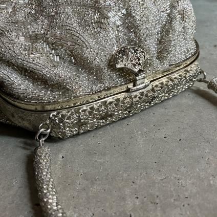Vintage Silver Flower Patterned Beads Bag (ヴィンテージ Vintage Silver Flower Patterned Beads Bag (ヴィンテージ