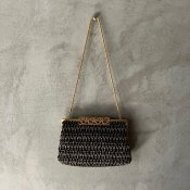 <img class='new_mark_img1' src='https://img.shop-pro.jp/img/new/icons13.gif' style='border:none;display:inline;margin:0px;padding:0px;width:auto;' />Vintage Black & Gold Beads Bag （ヴィンテージ ブラック & ゴールド ビーズバッグ）