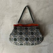 Vintage Green Mosaic Patterned Beads Bag （ヴィンテージ グリーン モザイクパターン ビーズバッグ）