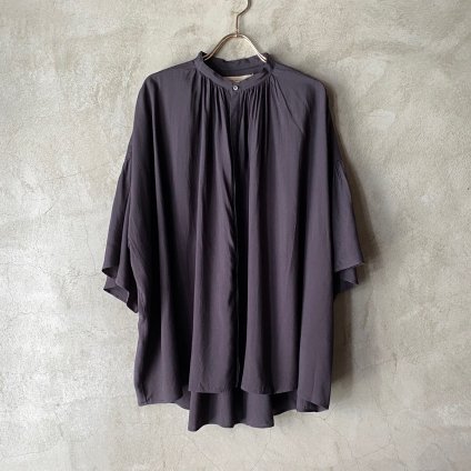 suzuki takayuki flared-sleeve blouse（スズキタカユキ フレアドスリーブブラウス）Twilight grey