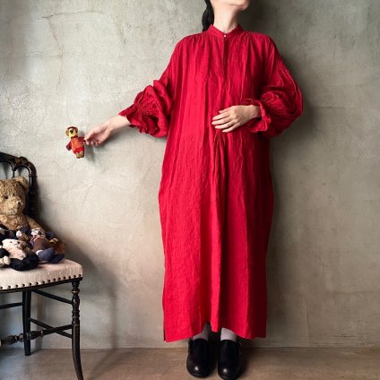 suzuki takayuki puff-sleeve dressʥ業 ѥե꡼֥ɥ쥹Dawn Red