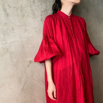suzuki takayuki puff-sleeve dressʥ業 ѥե꡼֥ɥ쥹Dawn Red