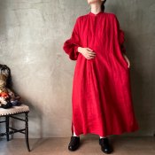 suzuki takayuki puff-sleeve dress（スズキタカユキ パフスリーブドレス）Dawn Red