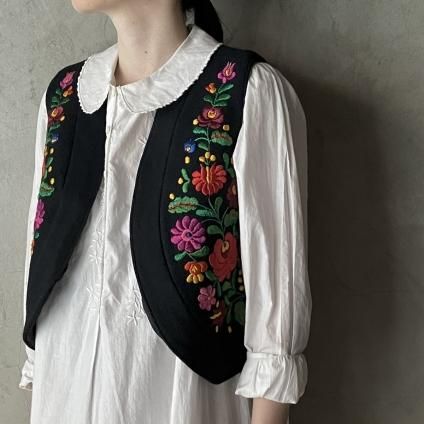 Vintage Floral Embroidery Vestʥơ ɽ ٥ 