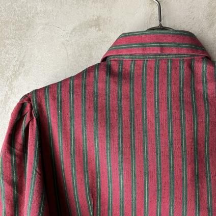 France Vintage Striped Blouseʥե ơ ȥ饤 ֥饦