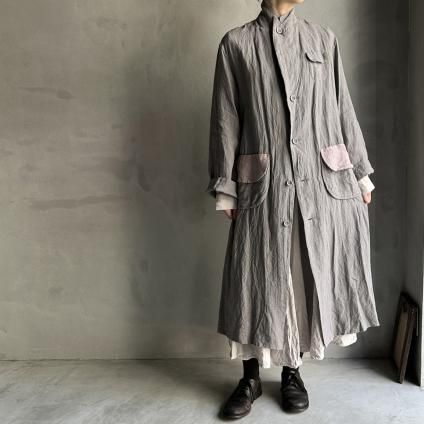 ★rikutai★HALLELUJAH ノマドリネンコート　タグ付き HALLELUJAH 3, Manteau de Nomad（ハレルヤ ノマド コート）Gray