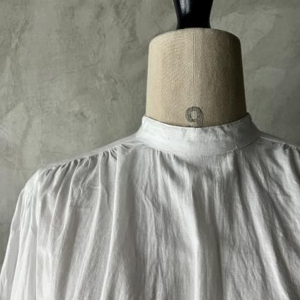 France Vintage High-Neck Gather Blouseʥե ơ ϥͥå 㥶 ֥饦