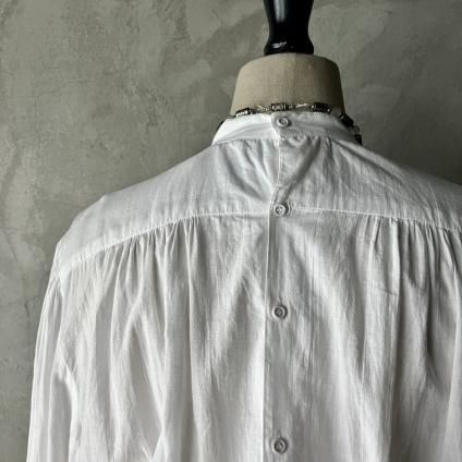 France Vintage High-Neck Gather Blouseʥե ơ ϥͥå 㥶 ֥饦