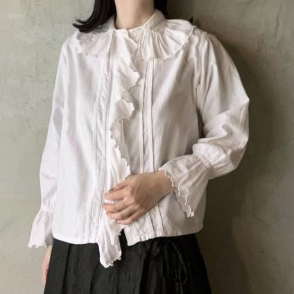 Antique Cotton Frill Blouseʥƥ åȥ ե ֥饦