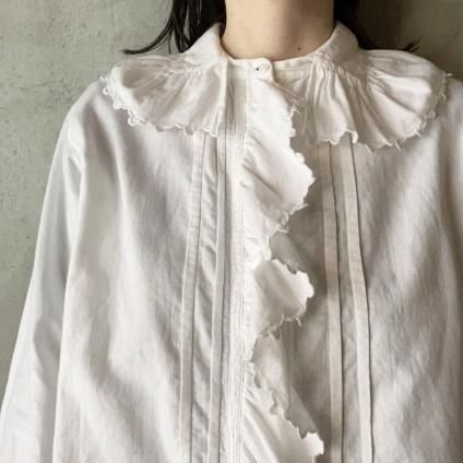 Antique Cotton Frill Blouseʥƥ åȥ ե ֥饦