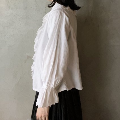 Antique Cotton Frill Blouse（アンティーク コットン フリル ブラウス ...