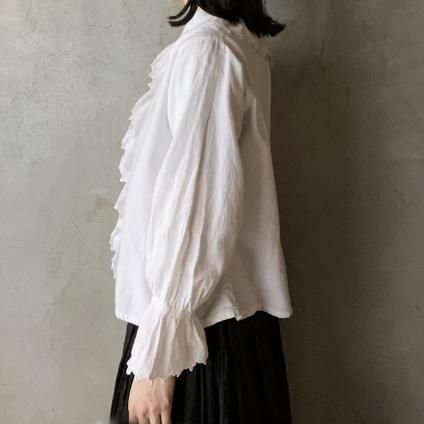 Antique Cotton Frill Blouseʥƥ åȥ ե ֥饦