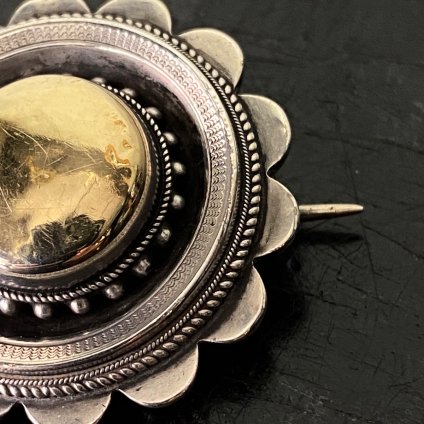 Victorian  Silver Rolled Gold Mourning Brooch ʥȥꥢ С ĥ ⡼˥󥰥֥