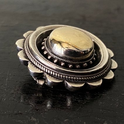 Victorian  Silver Rolled Gold Mourning Brooch ʥȥꥢ С ĥ ⡼˥󥰥֥