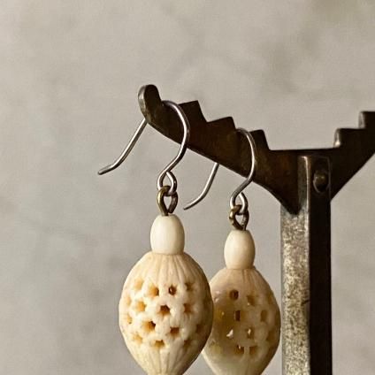 1930's Ivory Earrings1930ǯ ܥ꡼ ԥRemake