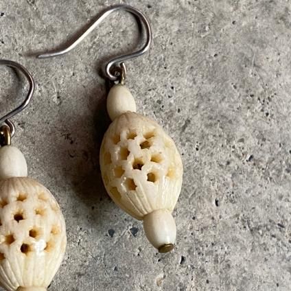 1930's Ivory Earrings1930ǯ ܥ꡼ ԥRemake