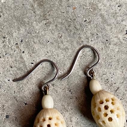 1930's Ivory Earrings1930ǯ ܥ꡼ ԥRemake