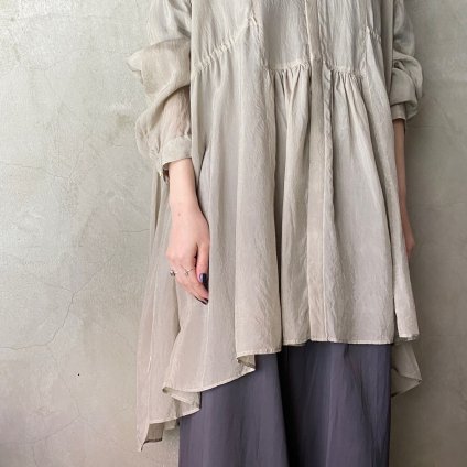 suzuki takayuki broad blouse（スズキタカユキ ブロードブラウス）Ice Grey