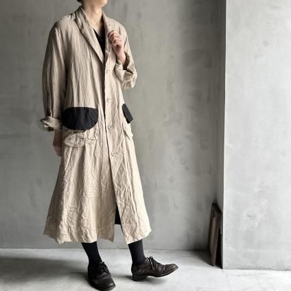 ★rikutai★HALLELUJAH ノマドリネンコート　タグ付き HALLELUJAH 3, Manteau de Nomad（ハレルヤ ノマド コート）Gray