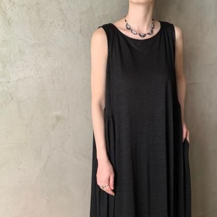 新品 suzuki takayuki linen dressワンピース ブラック 新品 suzuki takayuki linen dressワンピース ブラック