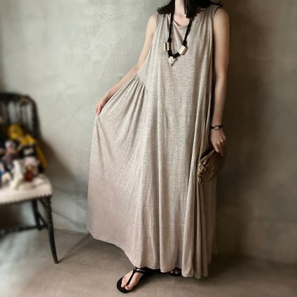 suzuki takayuki linen dress（スズキタカユキ リネンドレス）Beige